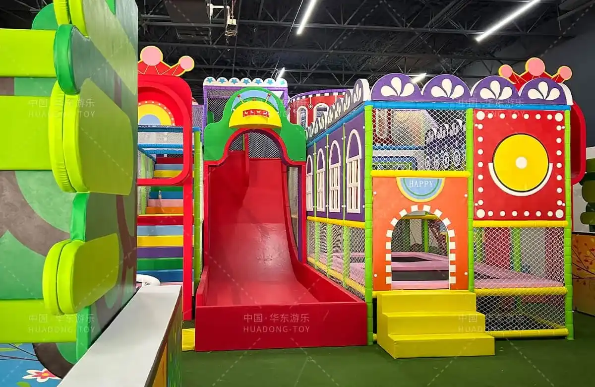 Project News|The indoor naughty castle produced by HuaDongPlay Amusement was grandly completed in the United States