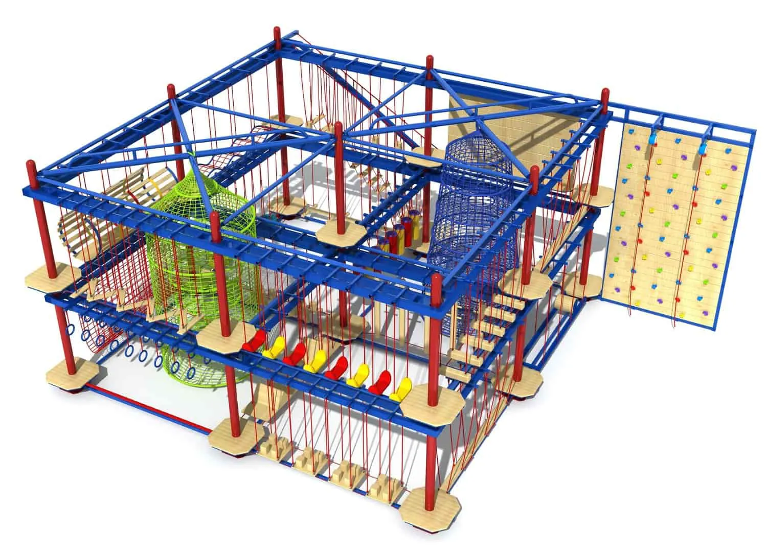 Indoor customizable expansion climbing training naughty castle children's playground HD-TTB072