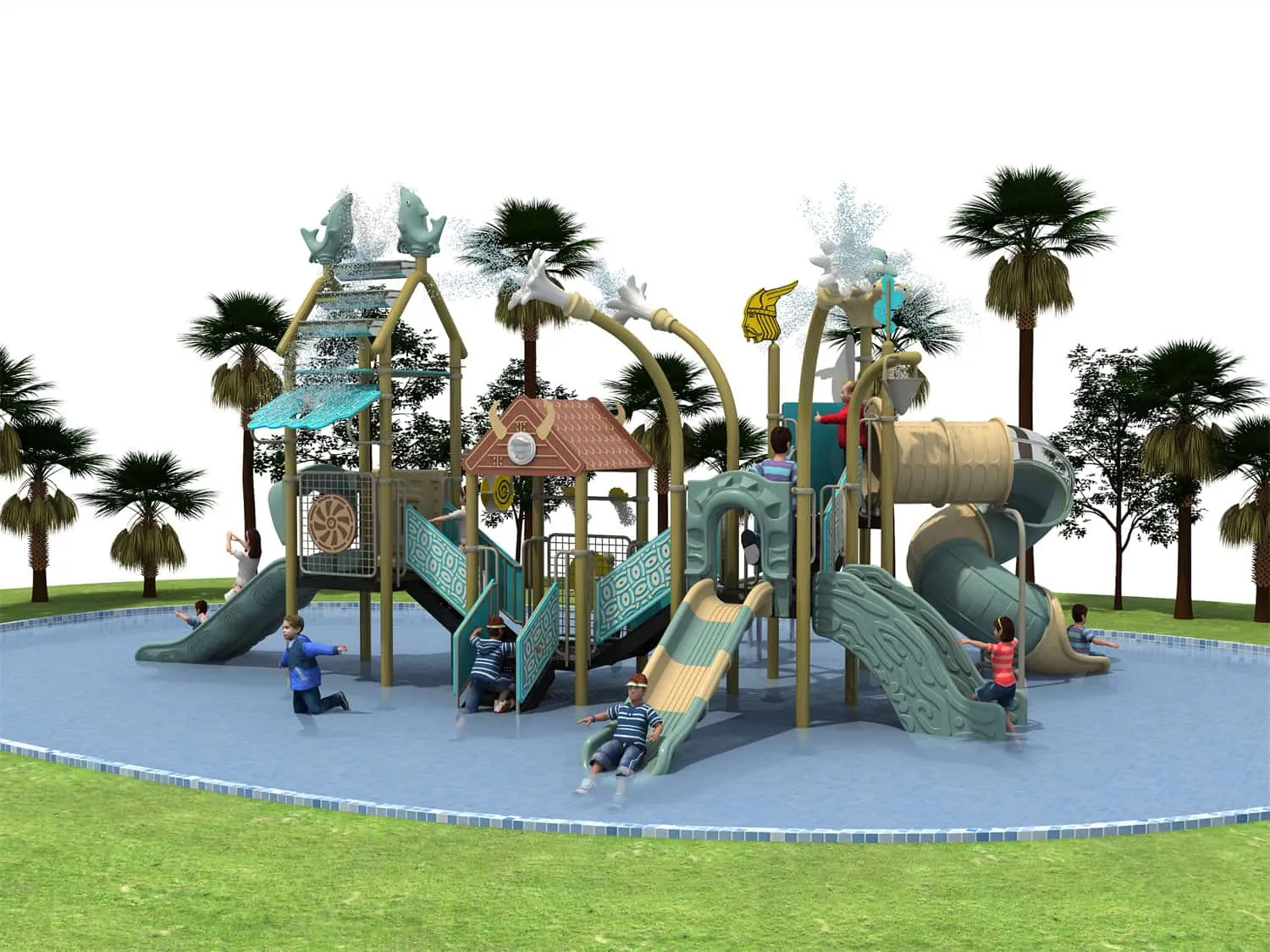 Water Park HD-LSH029 - Children‘s Slide Slide Combination