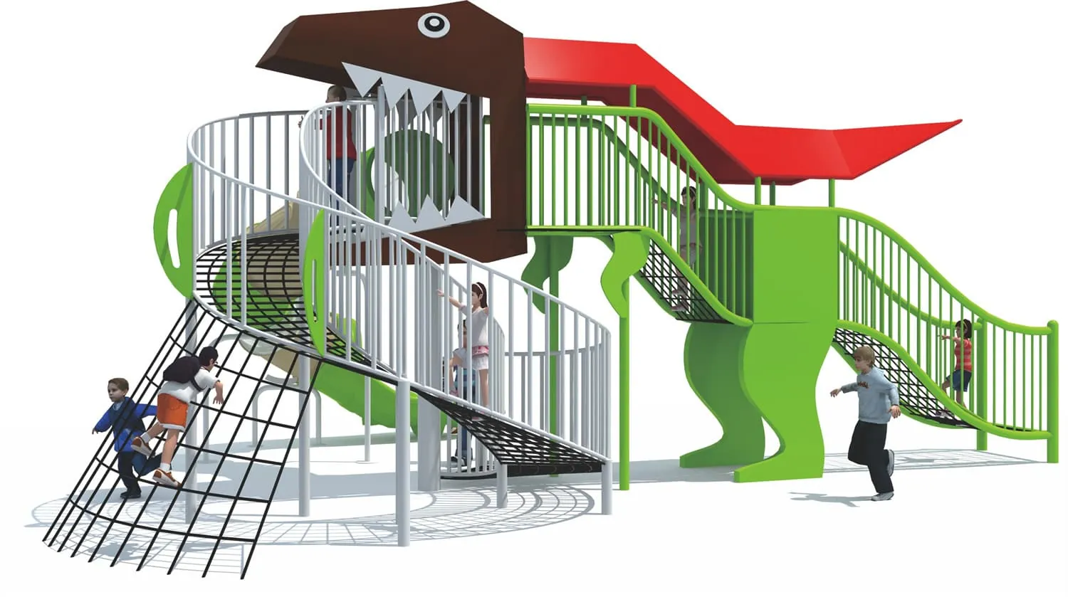 Customized Theme Park Dinosaur Spiral Climbing Net HD-SSW072