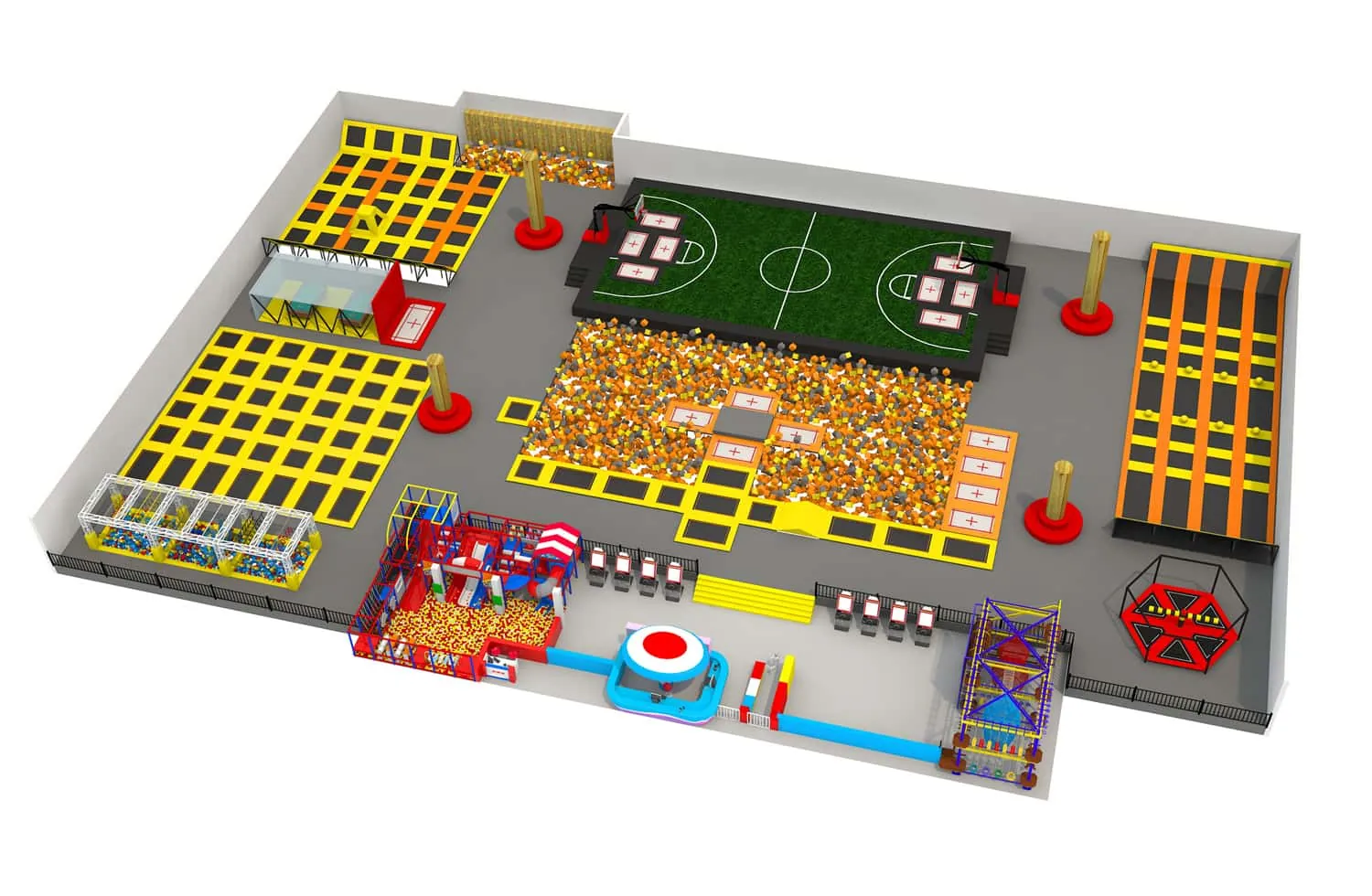 Comprehensive Combination Trampoline Playhouse HD-SBC043