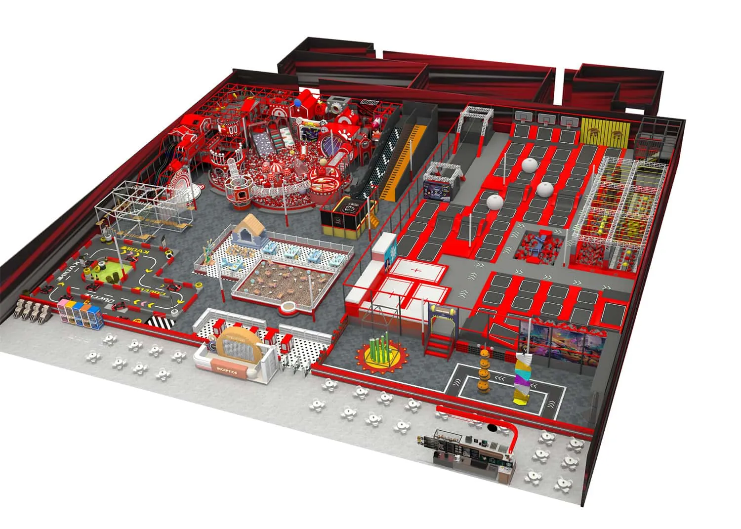 Dynamic Trampoline Comprehensive Children's Playground HD-SBC037