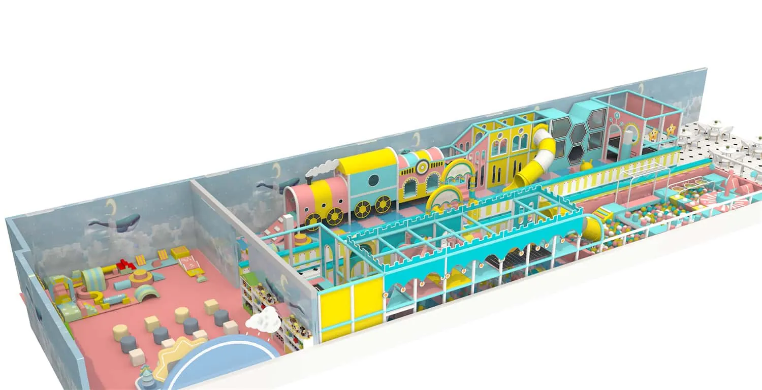 Colorful Series Family Fun Theme Indoor Naughty Castle Children's Park HD-TTB106
