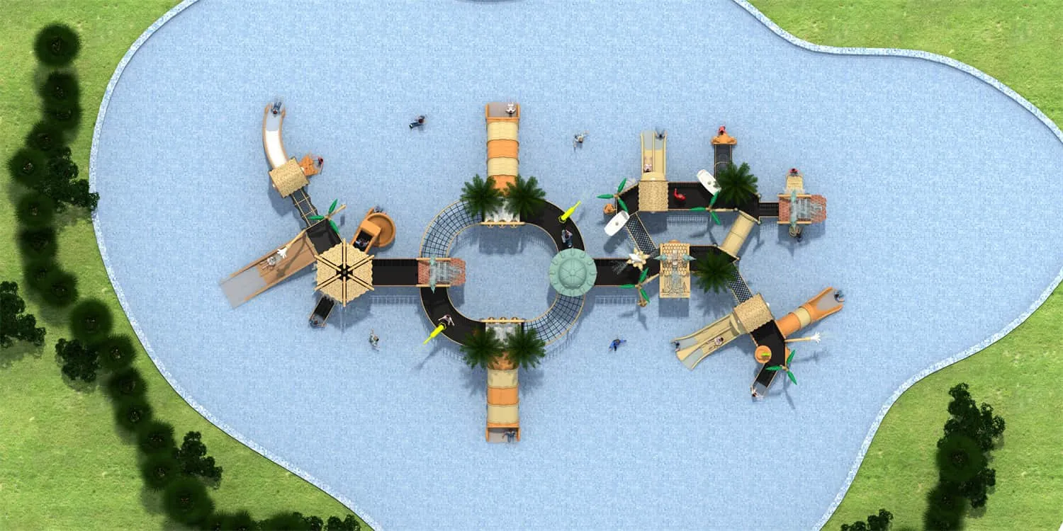 Water Park HD-LSH028 - Children‘s Slide Slide Combination