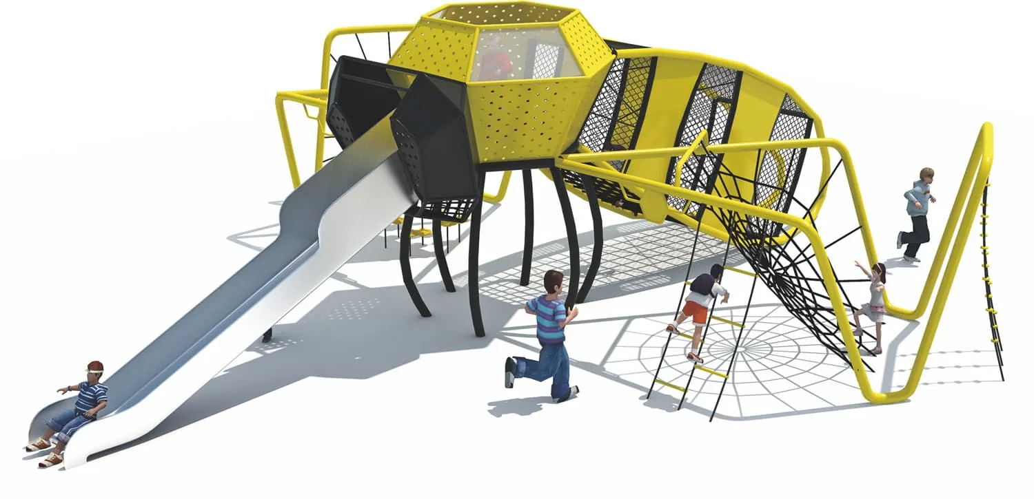Bee Climbing Net Steel Slide Combination Facility HD-SSW070
