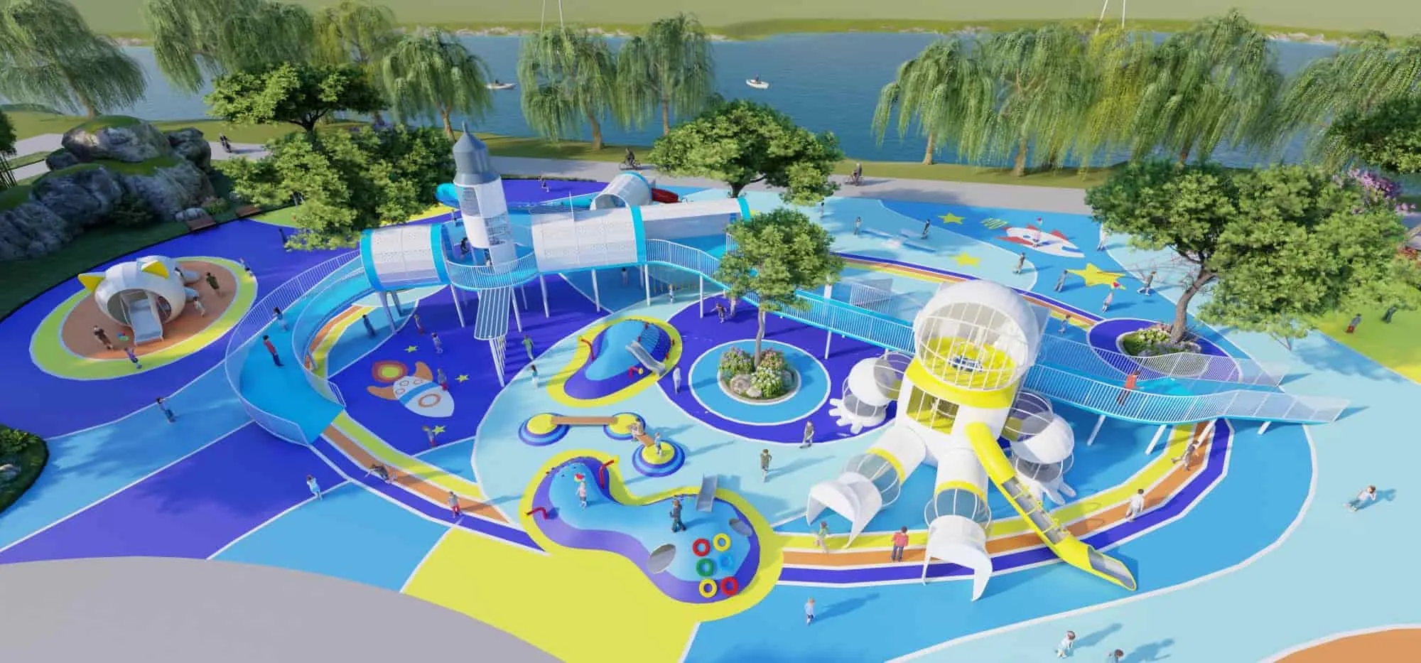 Aerospace-themed Children's Playground Customization HD-DZT060