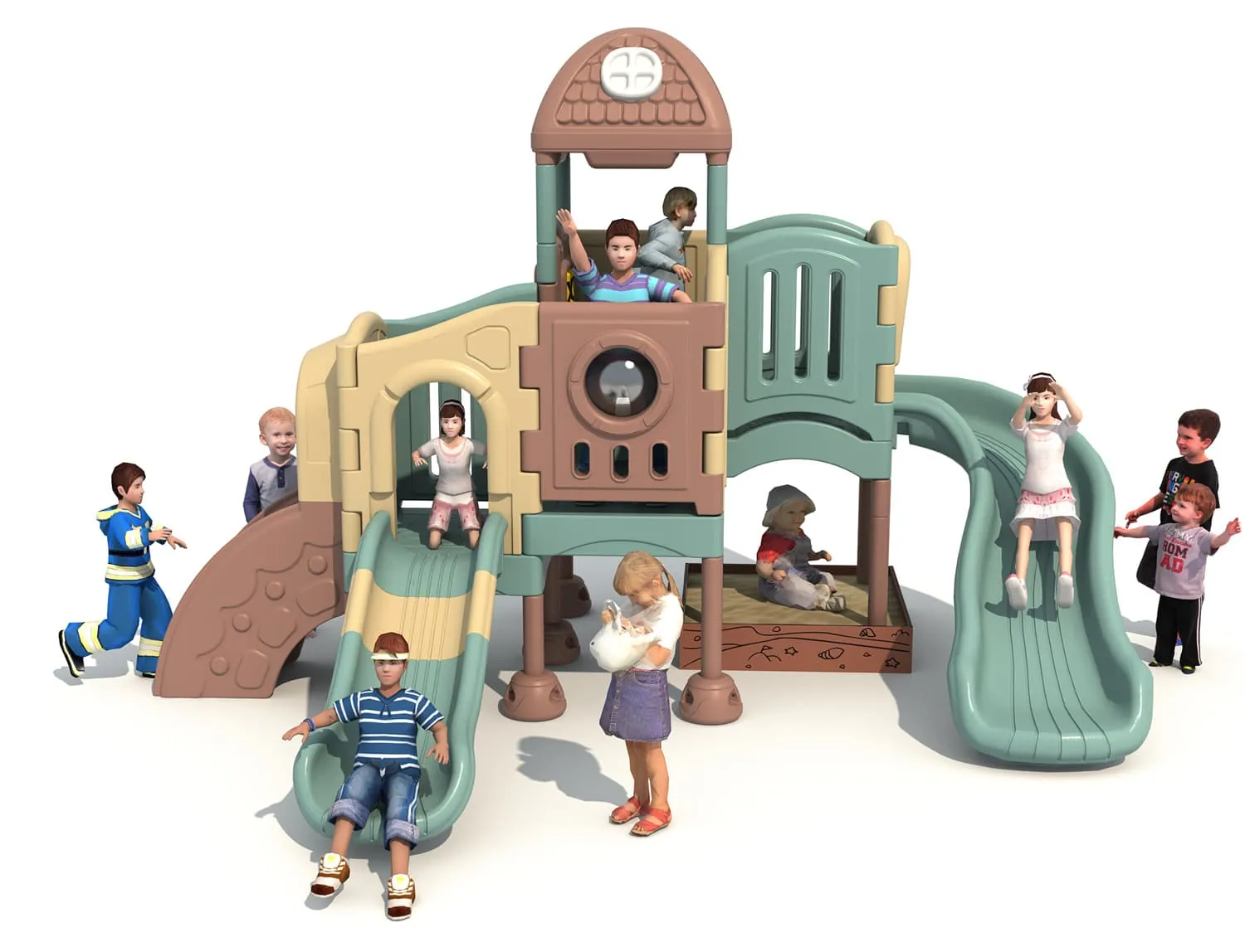 Large All-Plastic HD-LSL024 Children‘s Slide Slide Combination