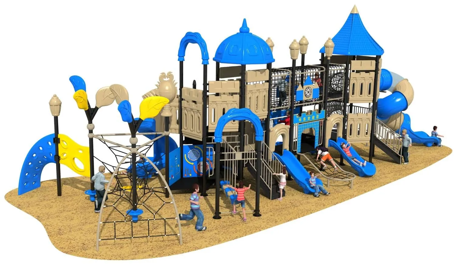 European-Korean Castle HD-HOH018 - Children's Slide Slide Combination