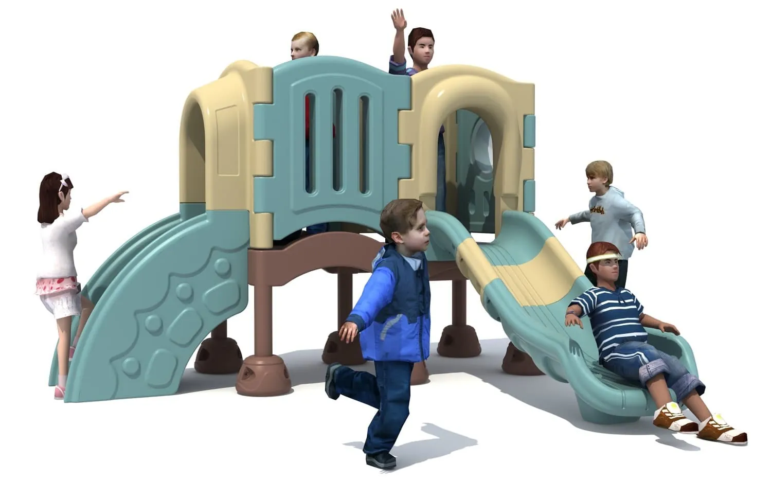 Large All-Plastic HD-LSL023 Children's Slide Slide Combination