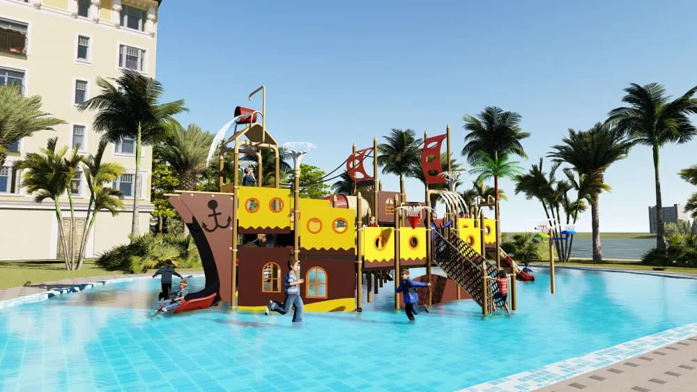 Water Park HD-LSH017 - Children's Slide Slide Combination