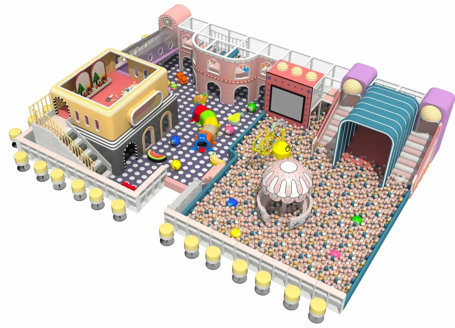 Indoor Naughty Castle Trampoline Parent-Child Children's Amusement Park HD-TTB085