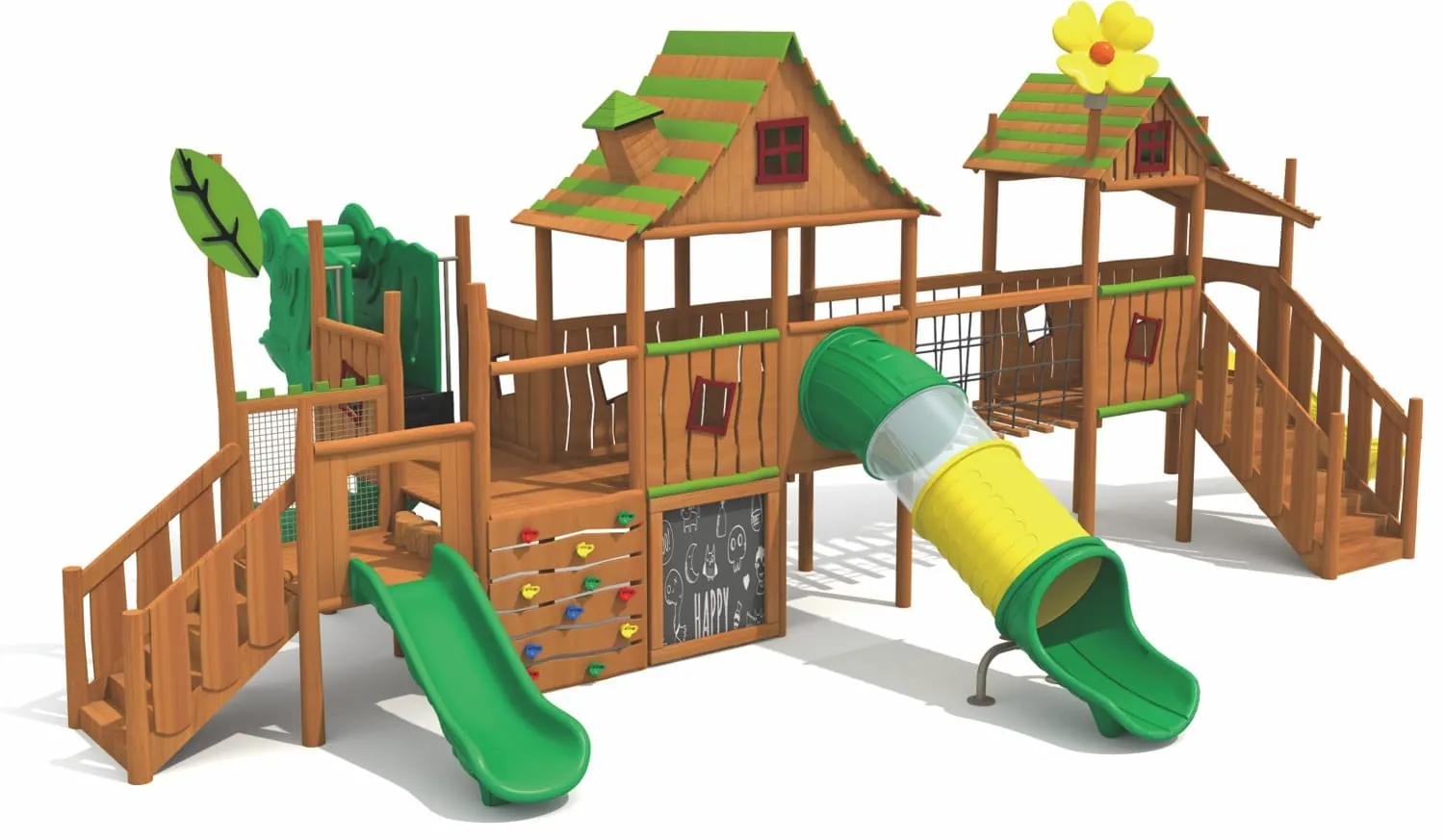 HUADONG Amusement Wooden Forest Manor Theme Children's Playground HD-MLY002