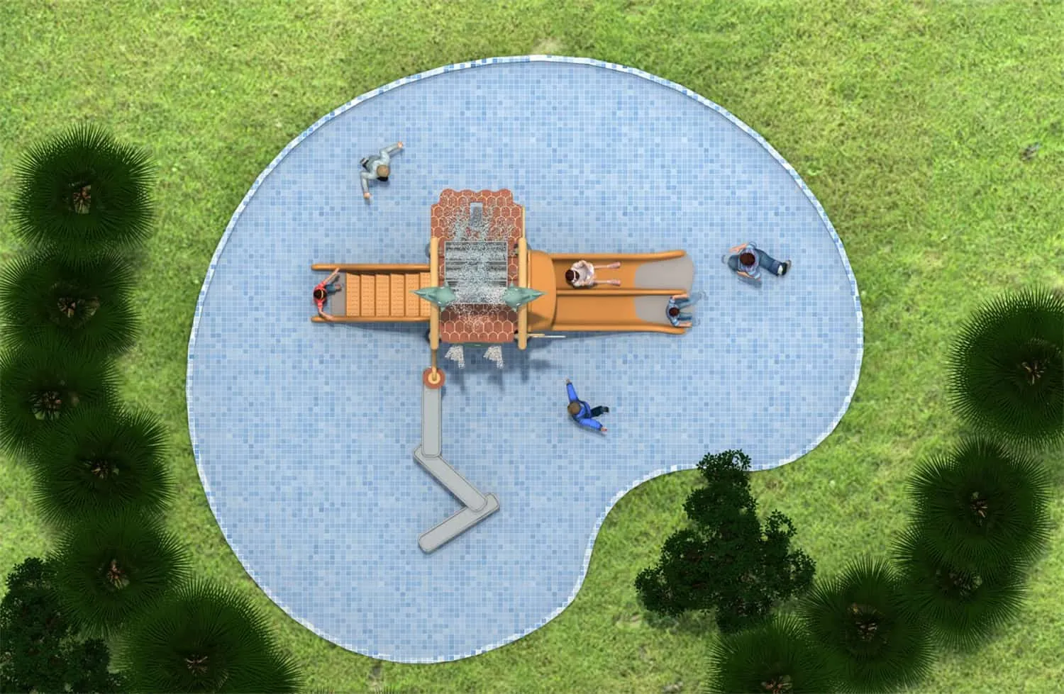 Water Park HD-LSH032 - Children‘s Slide Slide Combination