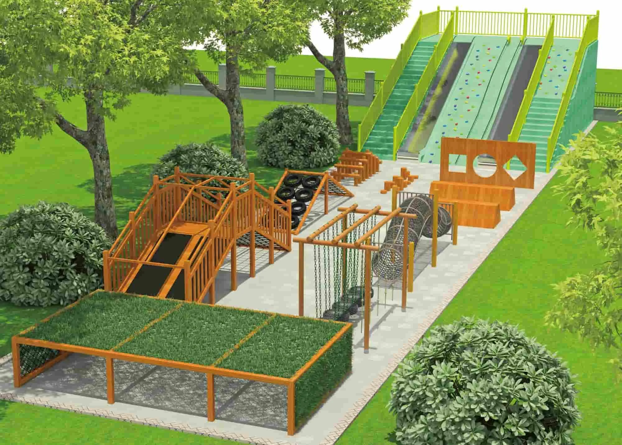 Wooden Non-Standard Custom Forest Climbing Expansion Training Park HD-MZT029