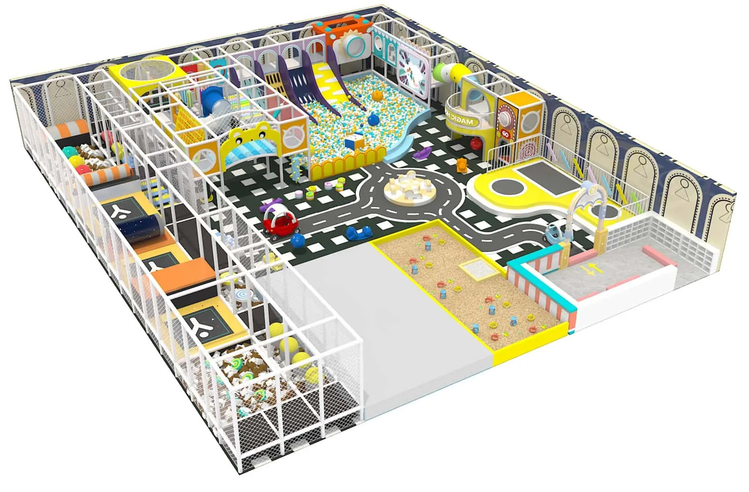 Colorful Series Family Fun Theme Indoor Naughty Castle Children's Park HD-TTB108