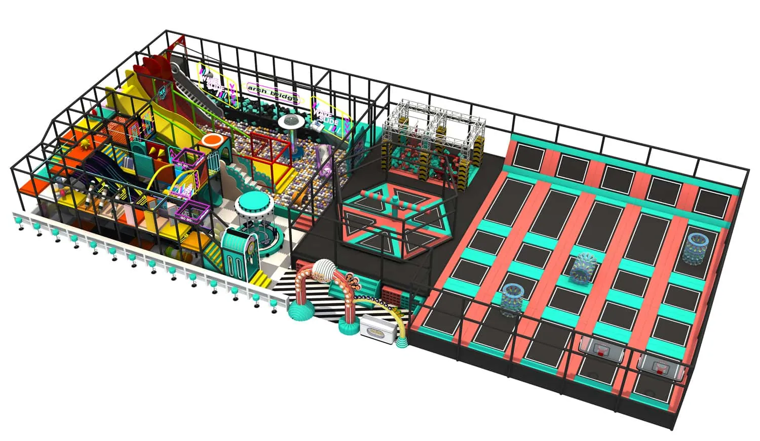 Comprehensive Combination Trampoline Playhouse HD-SBC040