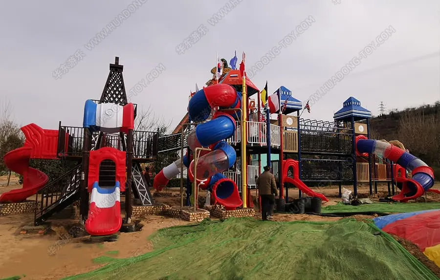 Henan Province Sanmenxia City Star River Amusement Park International Slide Combination