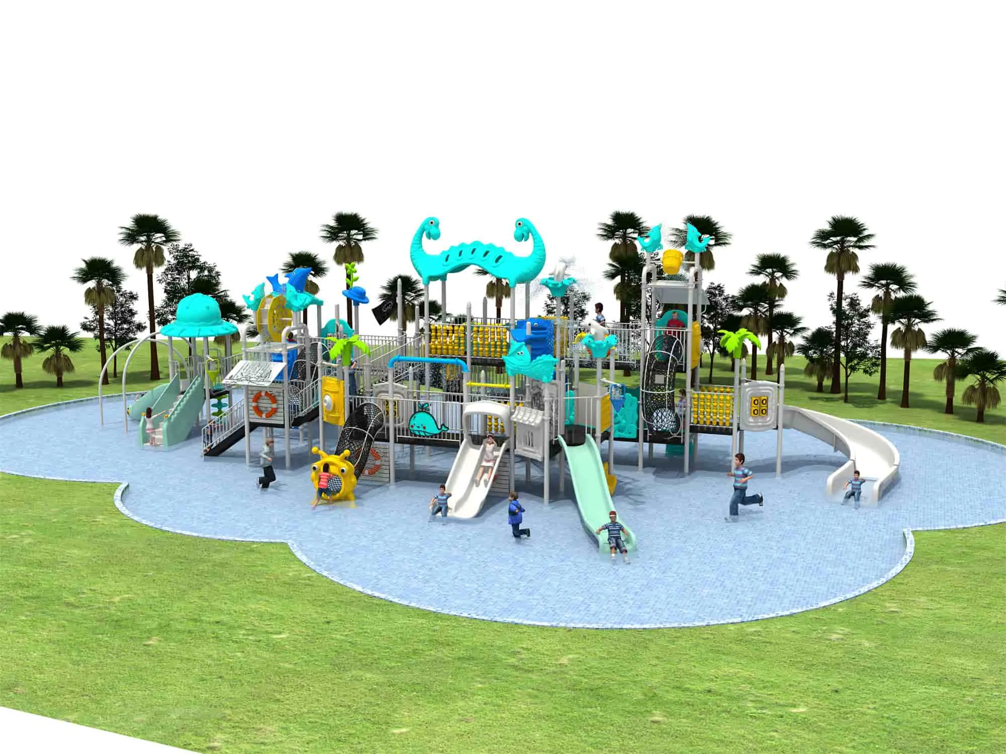 Water Park HD-LSH027 - Children‘s Slide Slide Combination