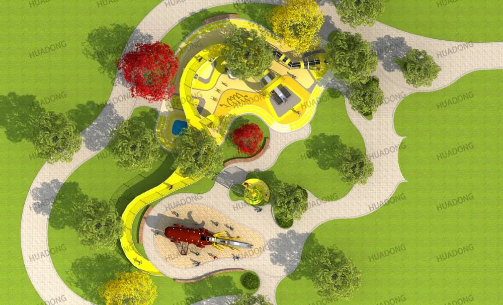 HUADONG Community Children's Playground Equipment HD-DSQ006