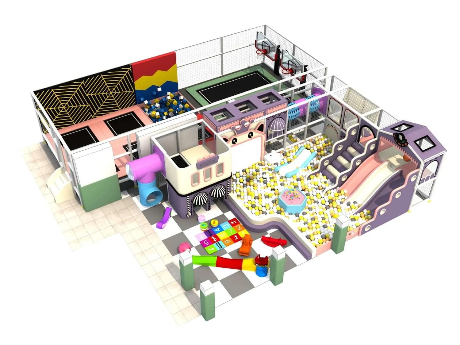 Indoor Trampoline Playground Children's Amusement Park HD-TTB082