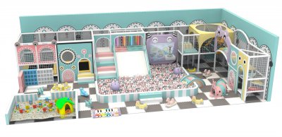Colorful series macaron theme indoor naughty castle children's playground HD-TTB0