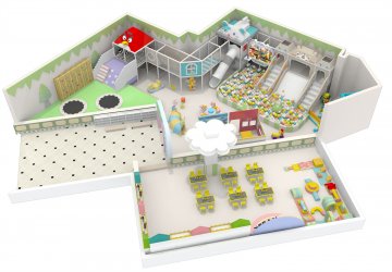 Colorful series macaron theme indoor naughty castle children's playground HD-TTB0