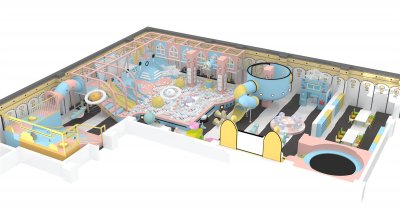 Colorful series macaron theme indoor naughty castle children's playground HD-TTB0