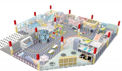Colorful series macaron theme indoor naughty castle children's playground HD-TTB0