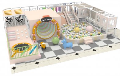 Colorful Series Indoor Slide Ball Pit Playhouse Children's Playground HD-TTB116