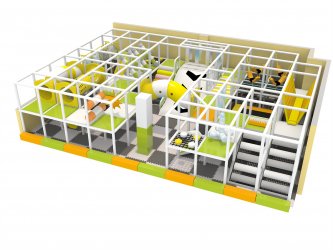Colorful Series Indoor Trampoline Naughty Castle Children's Paradise HD-TTB112
