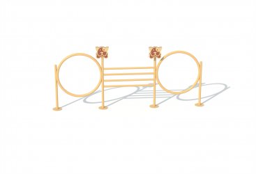 Suspended Double Hoop Hurdle Combination Pet Agility Training Equipment HD-HCW015