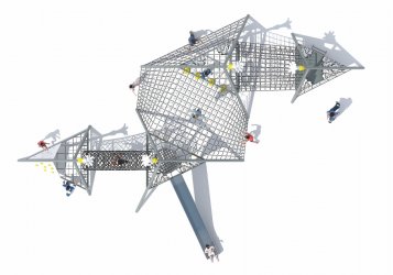 Crossing mountain peak tunnel climbing net slide integrated outdoor facility HD-S