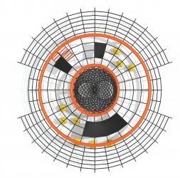Slanted truncated cone combined with cylindrical climbing net HD-SSW046