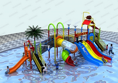 Water Park HD-LSH016-Children's Slide Slide Combination