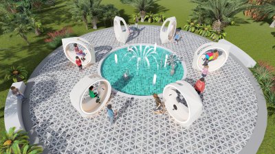 Water Park HD-DZT012 - Pedal Water Wheel